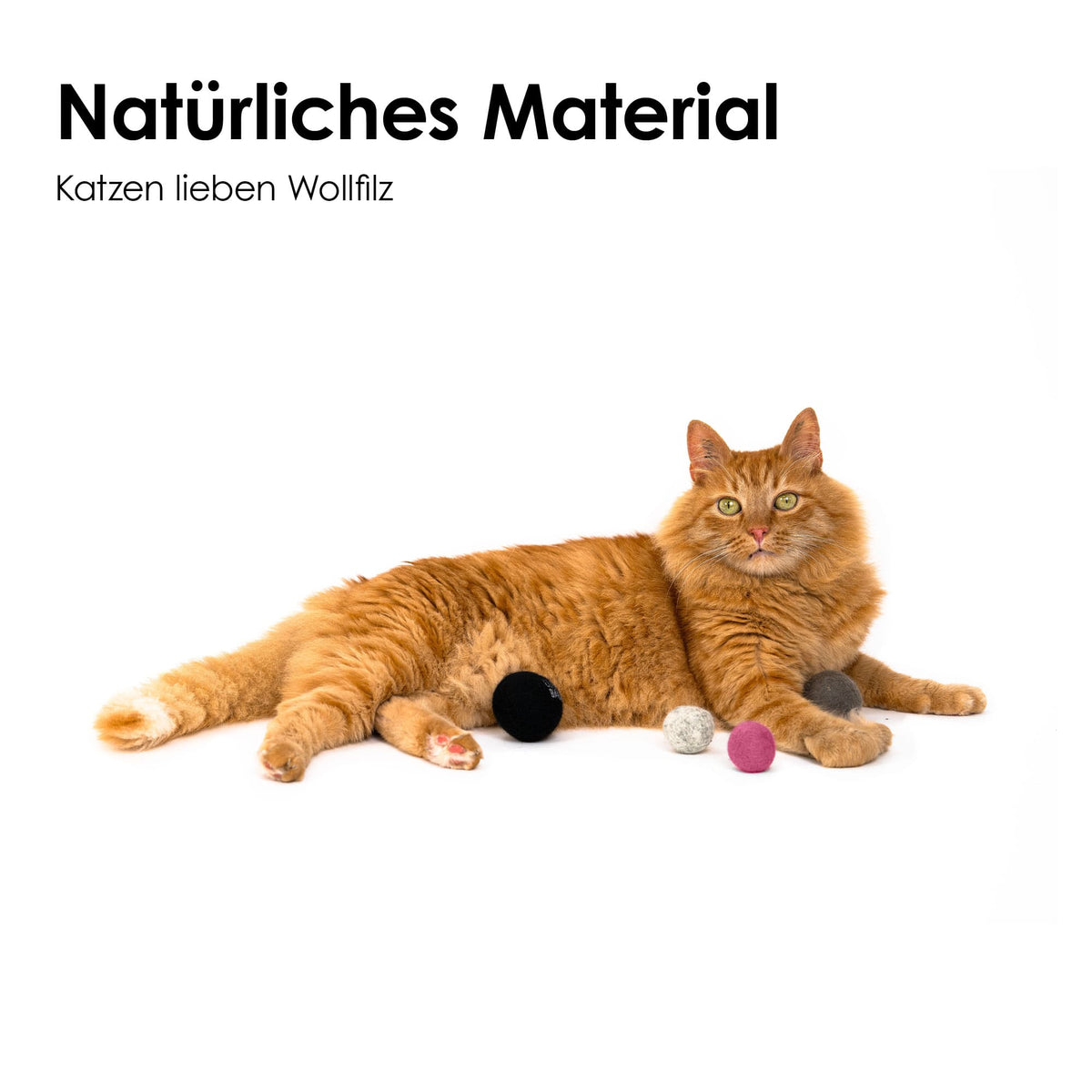 JOY BAG Vilten ballen voor katten