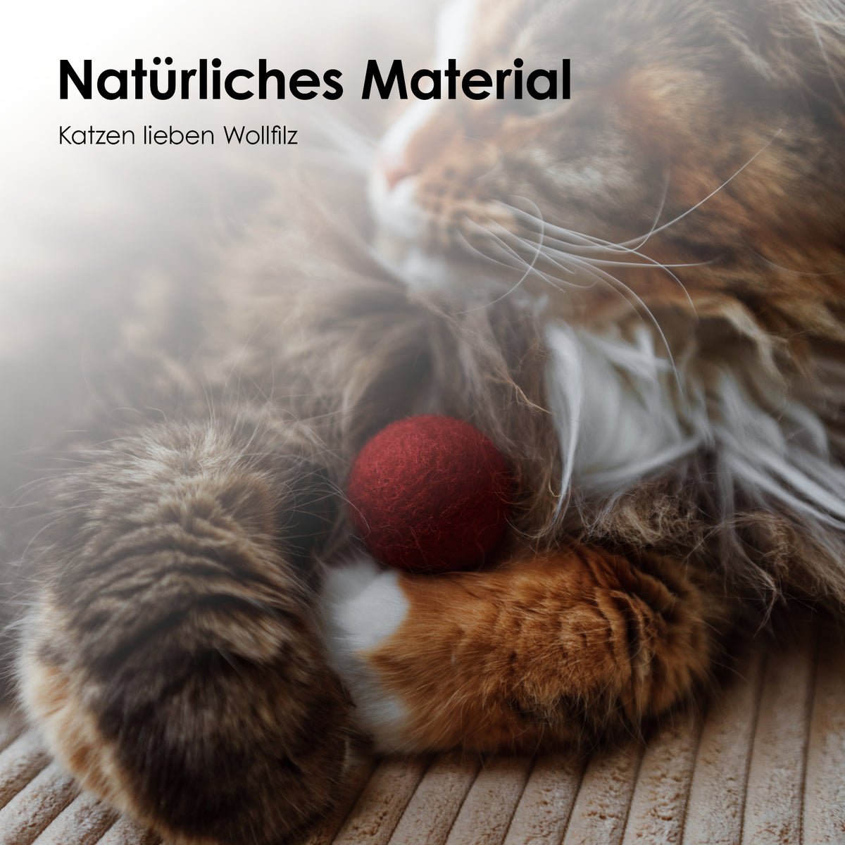 Magenta Katzen Spielzeug Filz Bällchen